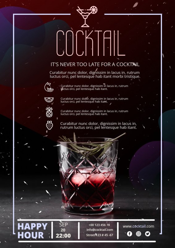Locandina Cocktail Happy Hour